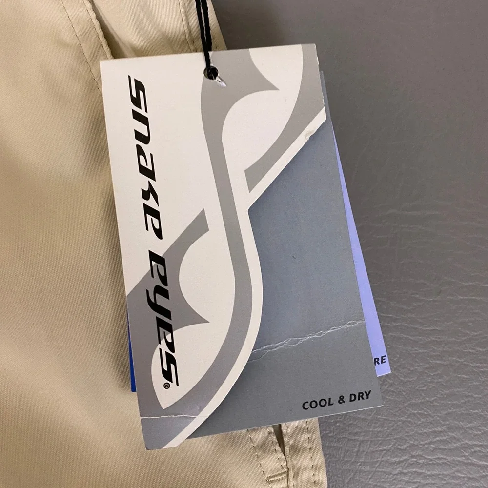 Snake Eyes Golf Shorts Mens Size 42 Khaki Beige Cool & Dry Performance New NWT**